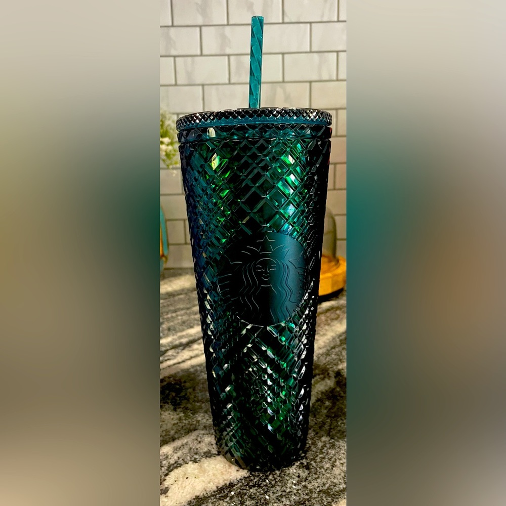 Starbucks Green Holiday Jeweled Tumbler 24 oz.